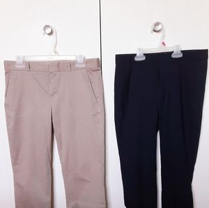 Banana Republic set of beige and black capris